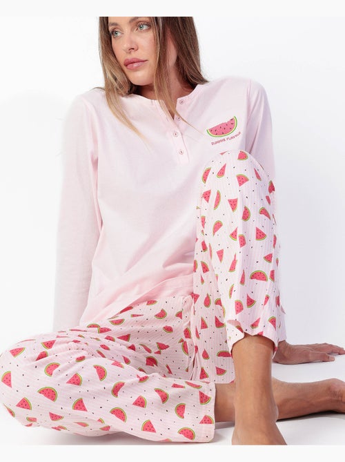 Pigiama a maniche lunghe da donna ADMAS Anguria - Kiabi Pigiama a maniche lunghe da donna ADMAS Anguria - Kiabi