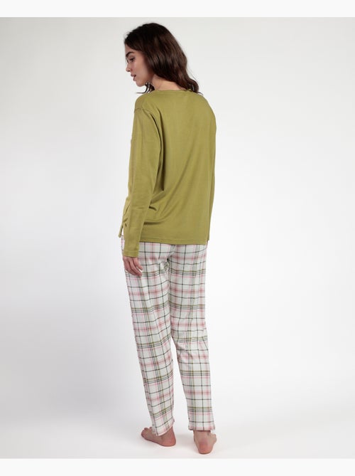 Pigiama a maniche lunghe da donna ADMAS Smile Everyday con patta - Kiabi Pigiama a maniche lunghe da donna ADMAS Smile Everyday con patta - Kiabi