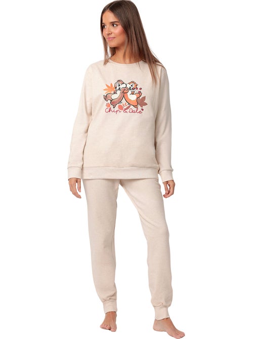 Pigiama a maniche lunghe da donna DISNEY Chip N'Dale in peluche - Kiabi Pigiama a maniche lunghe da donna DISNEY Chip N'Dale in peluche - Kiabi