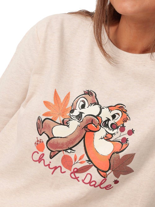 Pigiama a maniche lunghe da donna DISNEY Chip N'Dale in peluche - Kiabi Pigiama a maniche lunghe da donna DISNEY Chip N'Dale in peluche - Kiabi