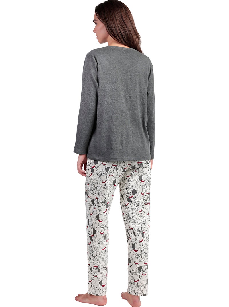 Pigiama a maniche lunghe da donna DISNEY Dalmata Varsity Grigio - Kiabi