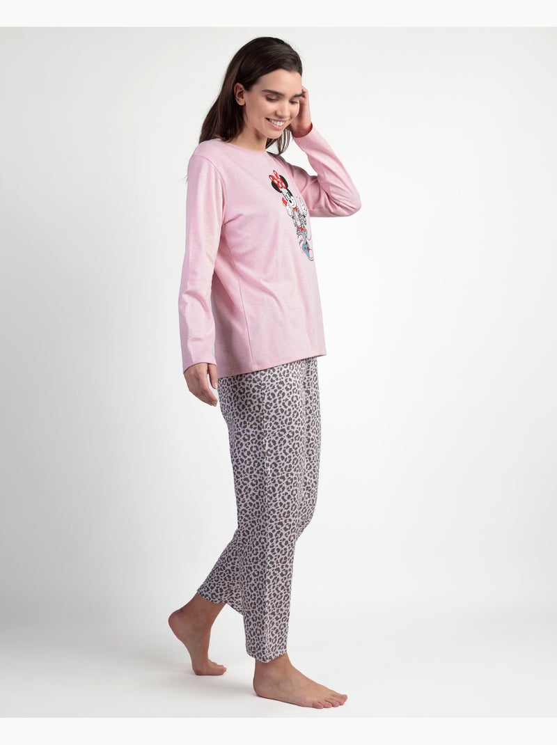 Pigiama a maniche lunghe da donna DISNEY Minnie Skin Rosa - Kiabi