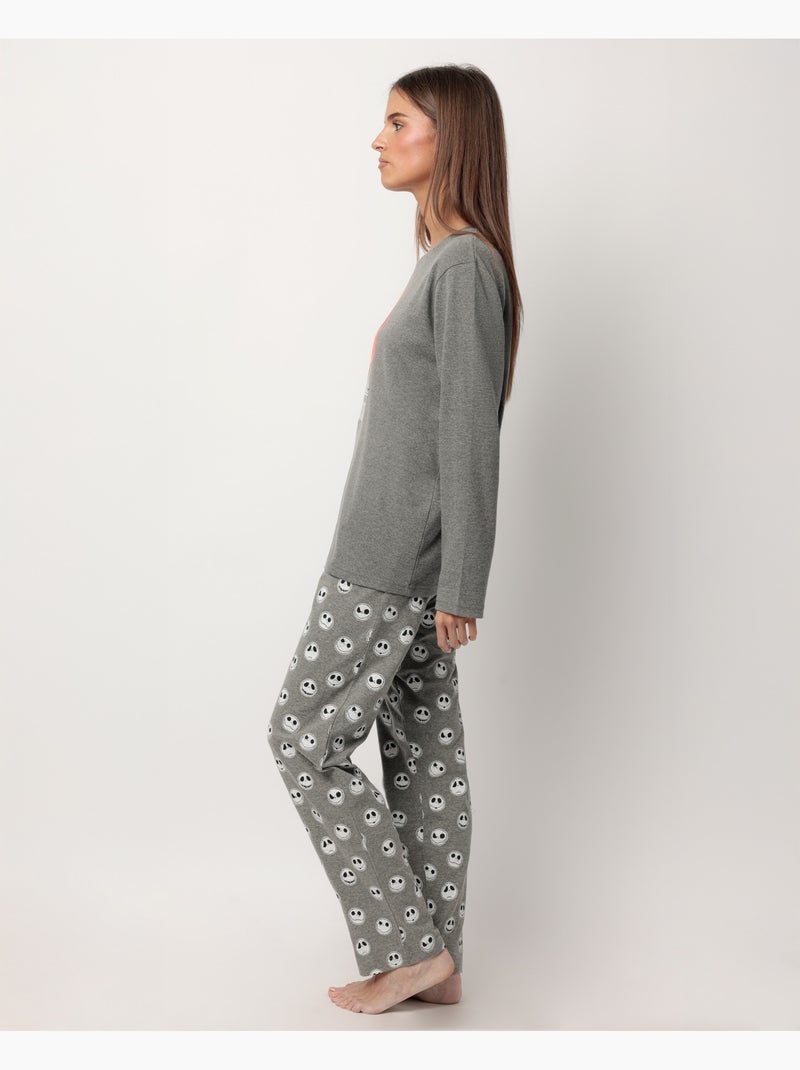 Pigiama a maniche lunghe da donna DISNEY Nightmare Grigio melangiato - Kiabi