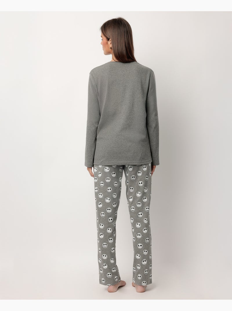 Pigiama a maniche lunghe da donna DISNEY Nightmare Grigio melangiato - Kiabi