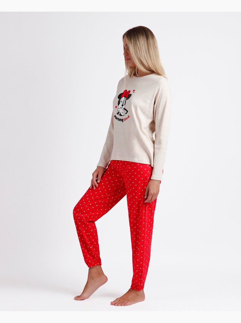 Pigiama a maniche lunghe da donna DISNEY Sweet Dreams Beige - Kiabi
