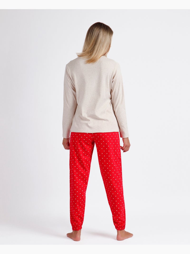 Pigiama a maniche lunghe da donna DISNEY Sweet Dreams Beige - Kiabi