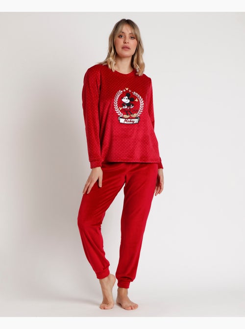 Pigiama a maniche lunghe da donna DISNEY Velvet King Mickey - Kiabi Pigiama a maniche lunghe da donna DISNEY Velvet King Mickey - Kiabi