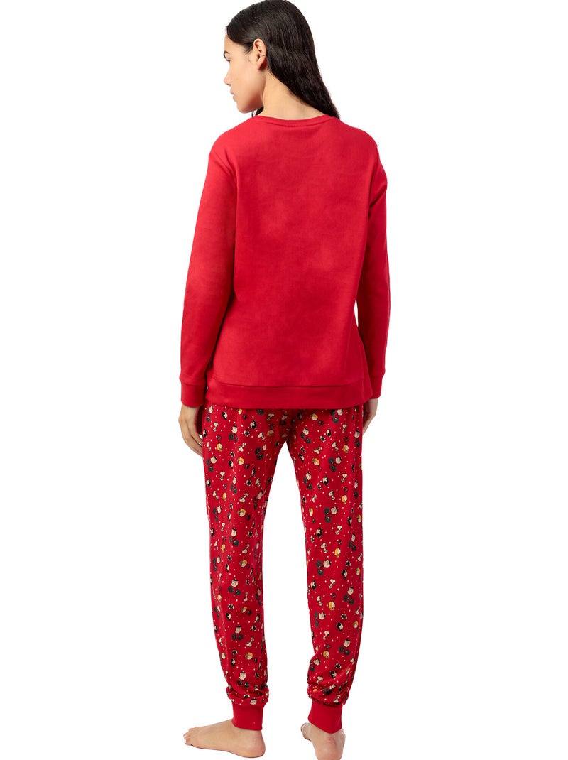 Pigiama a maniche lunghe da donna PEANUTS HoHo Mood Rosso - Kiabi