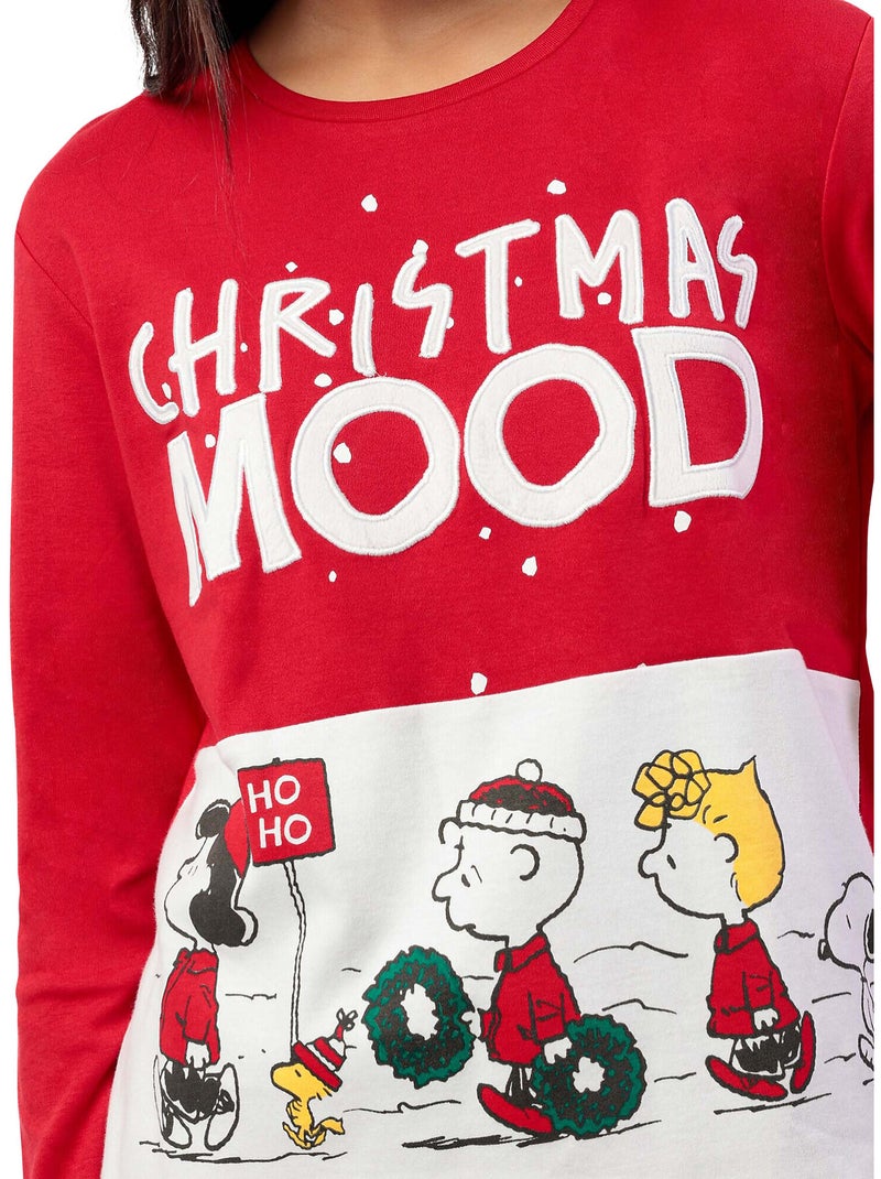 Pigiama a maniche lunghe da donna PEANUTS HoHo Mood Rosso - Kiabi