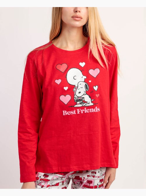 Pigiama a maniche lunghe da donna PEANUTS Love Valentines - Kiabi Pigiama a maniche lunghe da donna PEANUTS Love Valentines - Kiabi