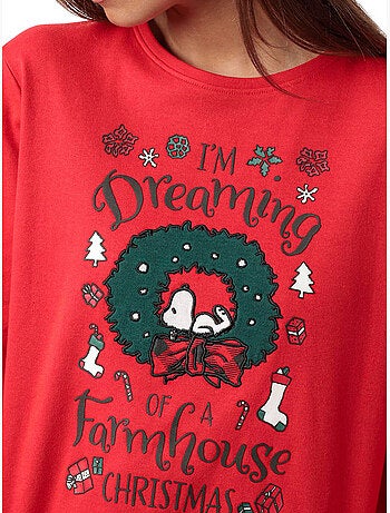 Pigiama a maniche lunghe da donna PEANUTS Renna Crossing