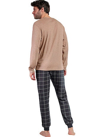 Pigiama a maniche lunghe da uomo ADMAS CLASSIC color cannella