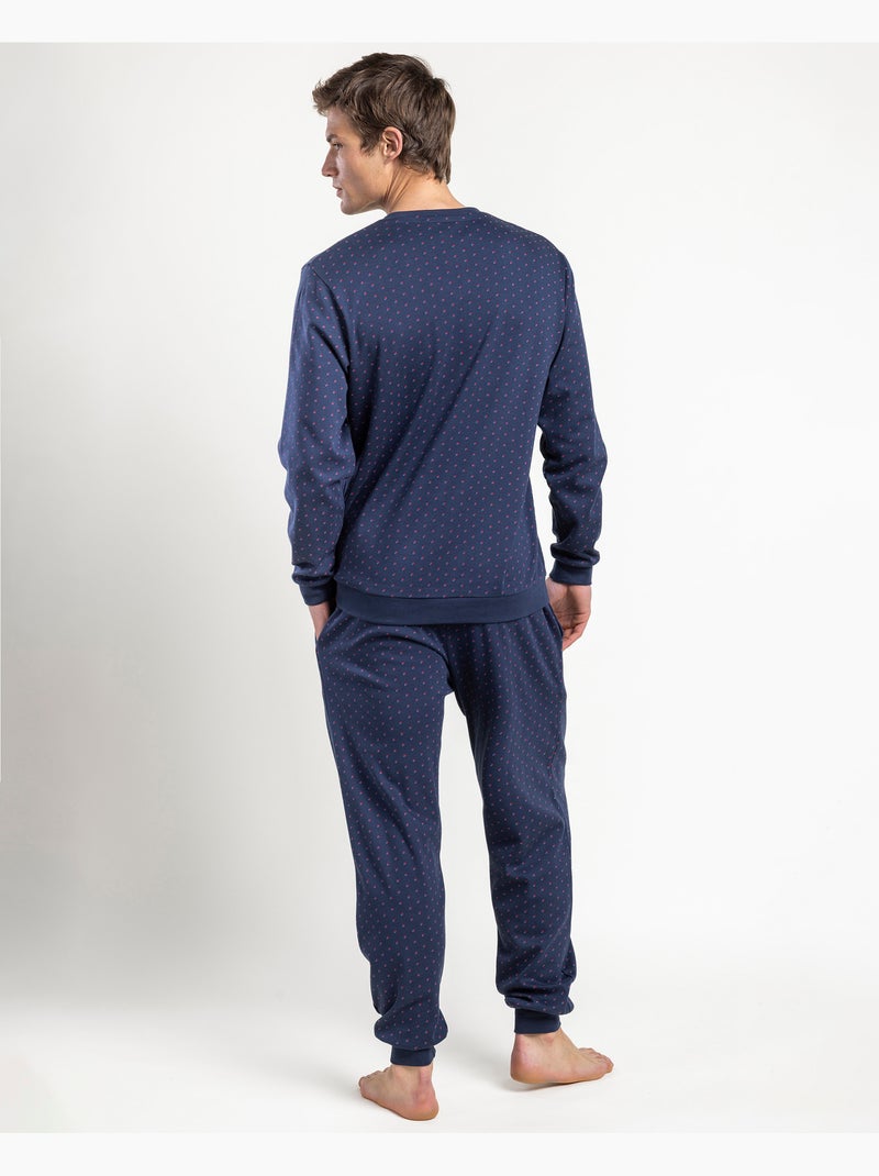 Pigiama a maniche lunghe da uomo ADMAS CLASSIC Edges Blu marino - Kiabi