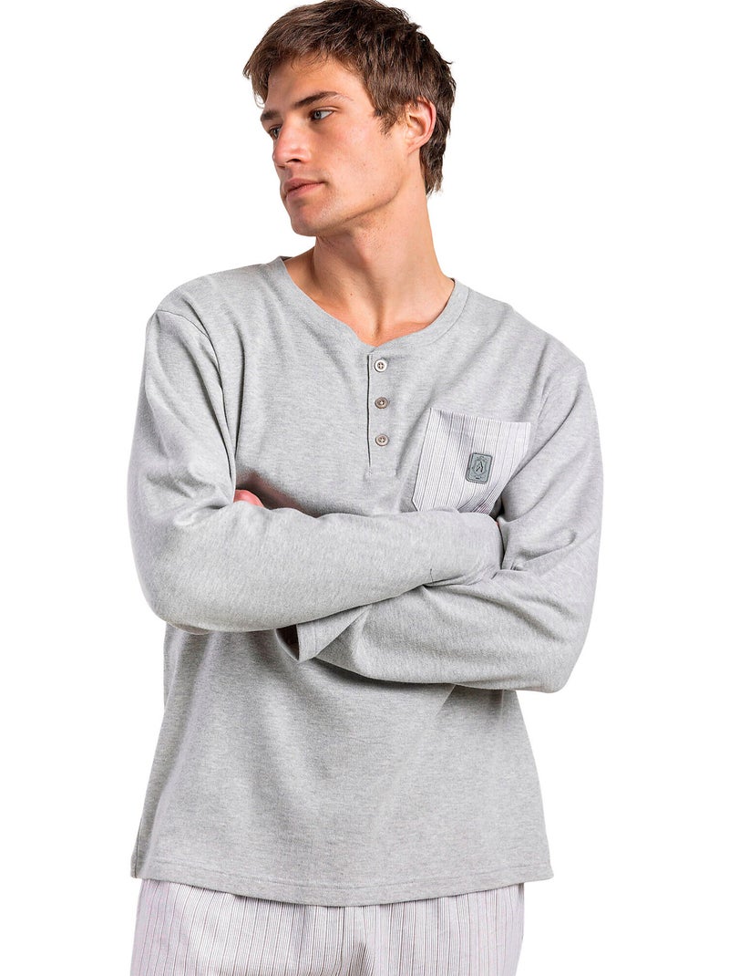 Pigiama a maniche lunghe da uomo ADMAS CLASSIC Heritage Grigio - Kiabi