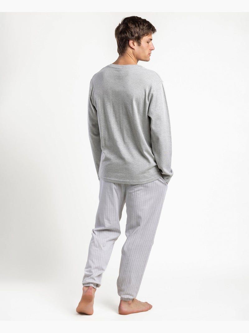 Pigiama a maniche lunghe da uomo ADMAS CLASSIC Heritage Grigio melangiato - Kiabi