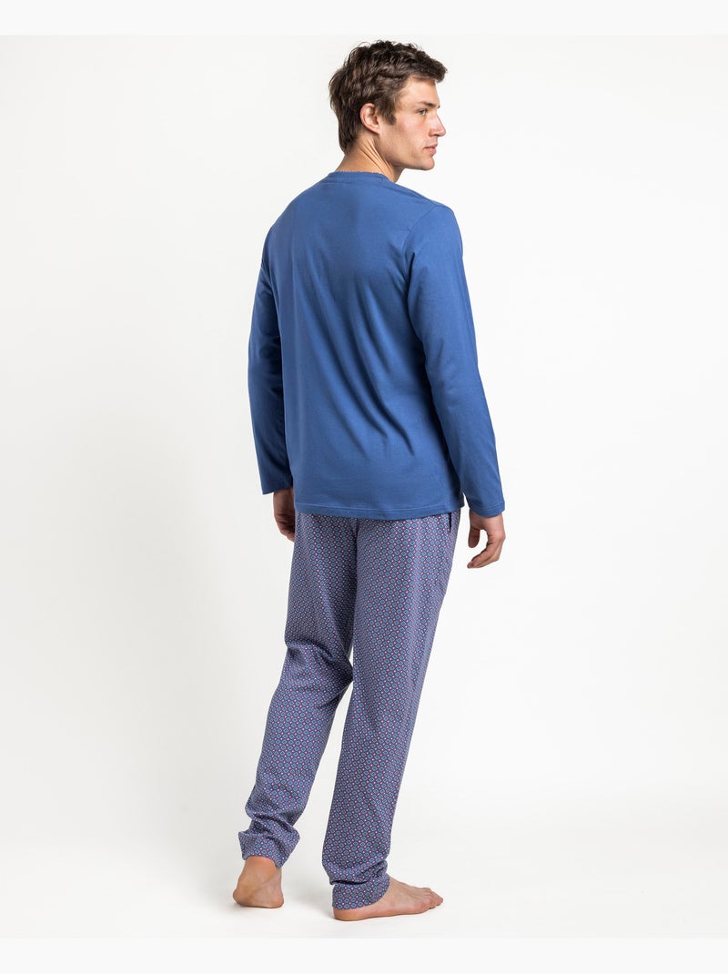 Pigiama a maniche lunghe da uomo ADMAS CLASSIC Sterling Blu - Kiabi