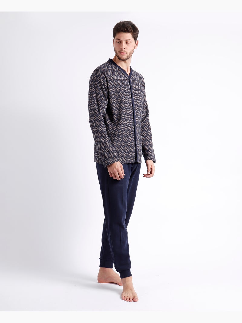 Pigiama a maniche lunghe da uomo ADMAS MAGNIFIC Cross B Blu marino - Kiabi