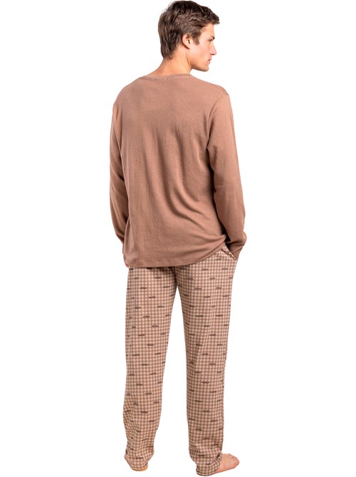 Pigiama a maniche lunghe da uomo ADMAS, marrone, New York - Kiabi Pigiama a maniche lunghe da uomo ADMAS, marrone, New York - Kiabi