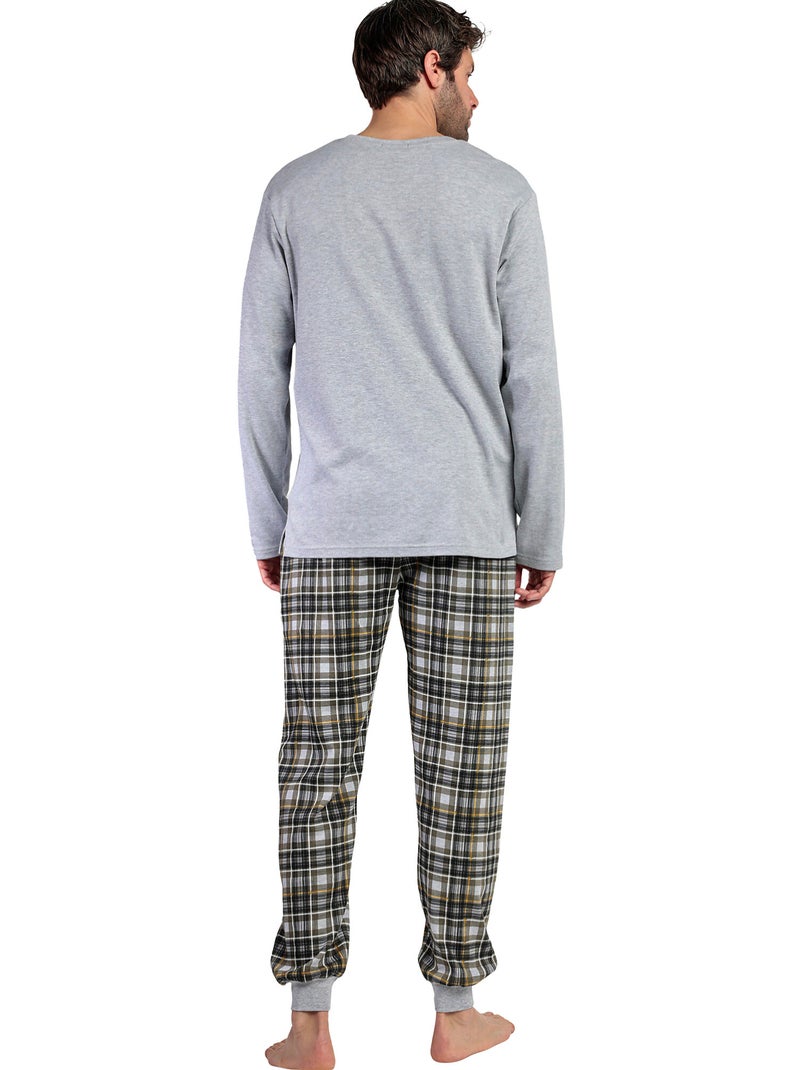 Pigiama a maniche lunghe da uomo ADMAS Never Give Up Grigio - Kiabi