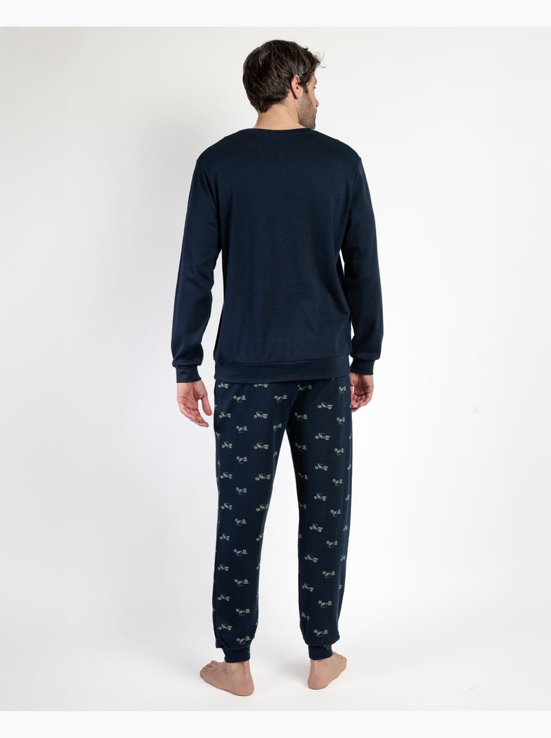 Pigiama a maniche lunghe da uomo ADMAS Old School Blu marino - Kiabi