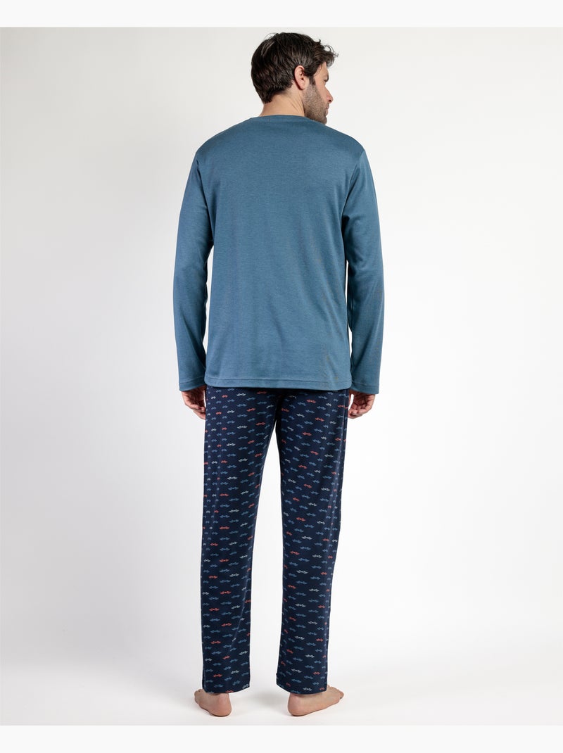 Pigiama a maniche lunghe da uomo ADMAS Road Race Blu - Kiabi
