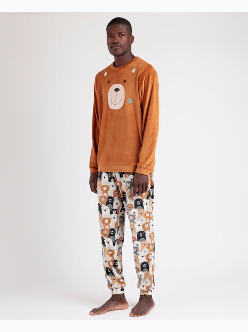 Pigiama a maniche lunghe da uomo ADMAS Velvet Family Bear - Kiabi Pigiama a maniche lunghe da uomo ADMAS Velvet Family Bear - Kiabi