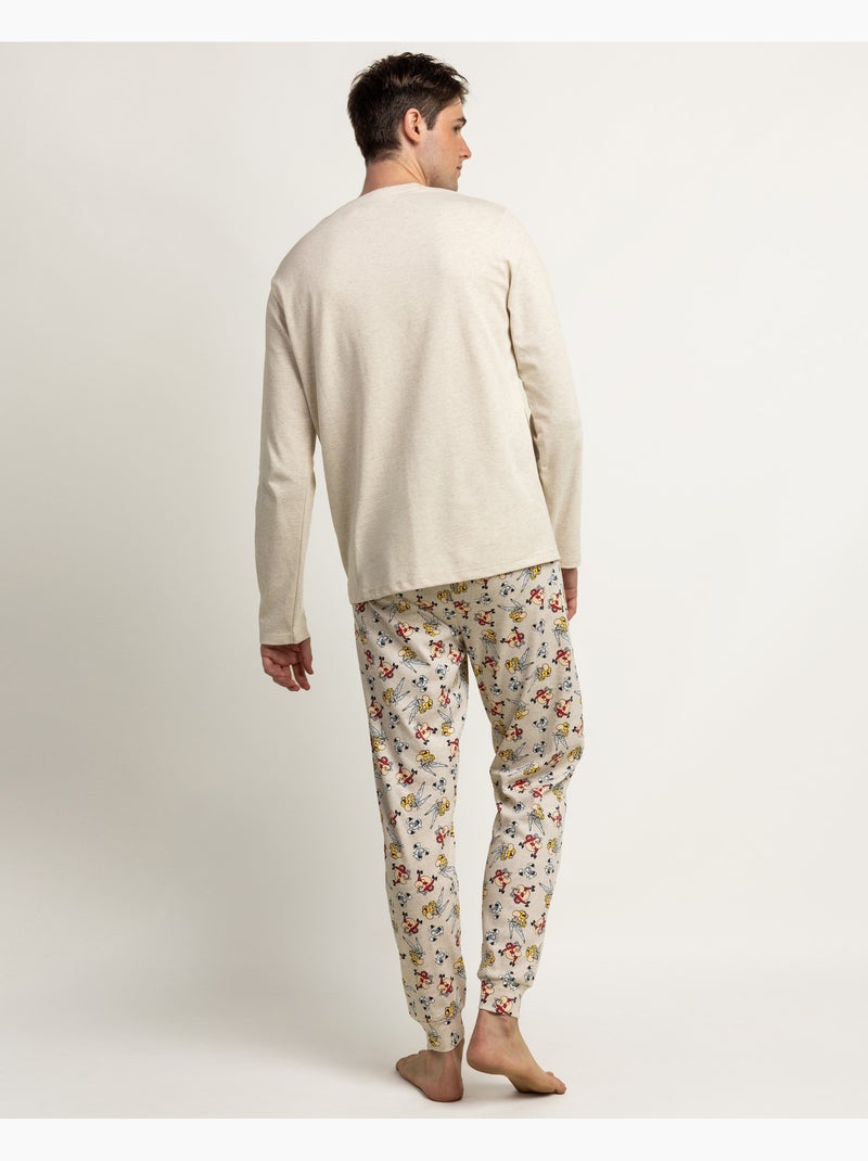 Pigiama a maniche lunghe da uomo ASTERIX Beige - Kiabi