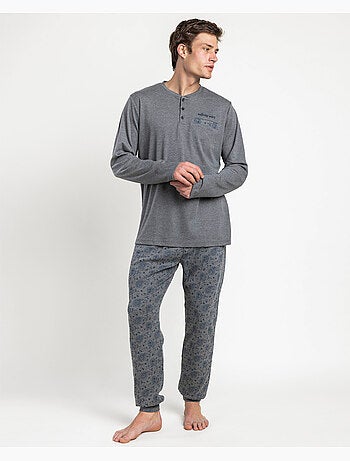 Pigiama a maniche lunghe da uomo con motivo Paisley ANTONIO MIRO