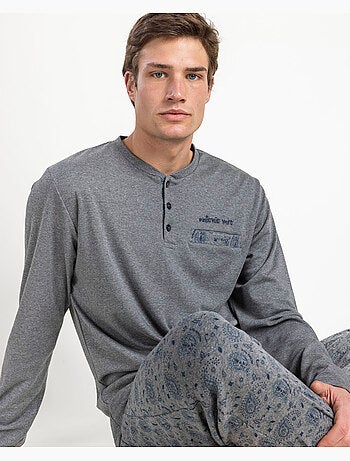 Pigiama a maniche lunghe da uomo con motivo Paisley ANTONIO MIRO