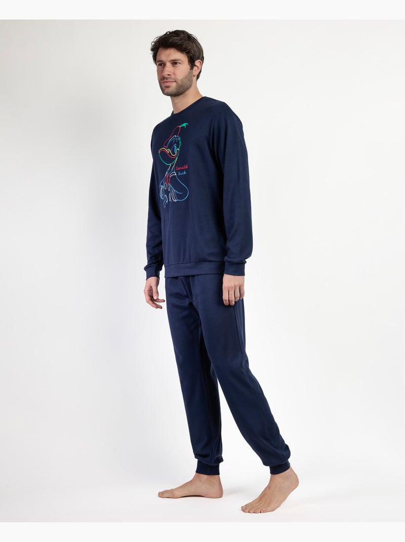 Pigiama a maniche lunghe da uomo DISNEY Donald Ok Blu marino - Kiabi