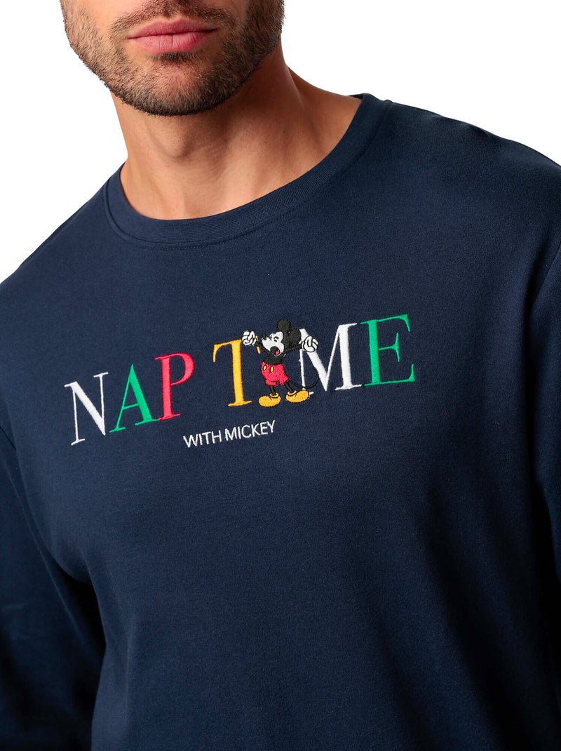 Pigiama a maniche lunghe da uomo DISNEY Nap Time Blu marino - Kiabi