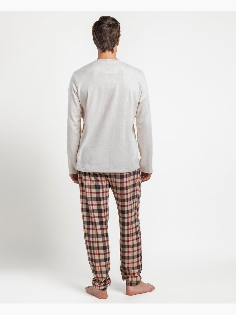 Pigiama a maniche lunghe da uomo LOIS Celsius Beige - Kiabi
