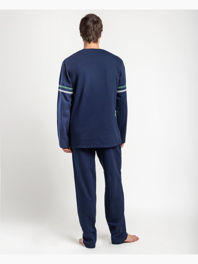 Pigiama a maniche lunghe da uomo LOIS in stile preppy Blu marino - Kiabi