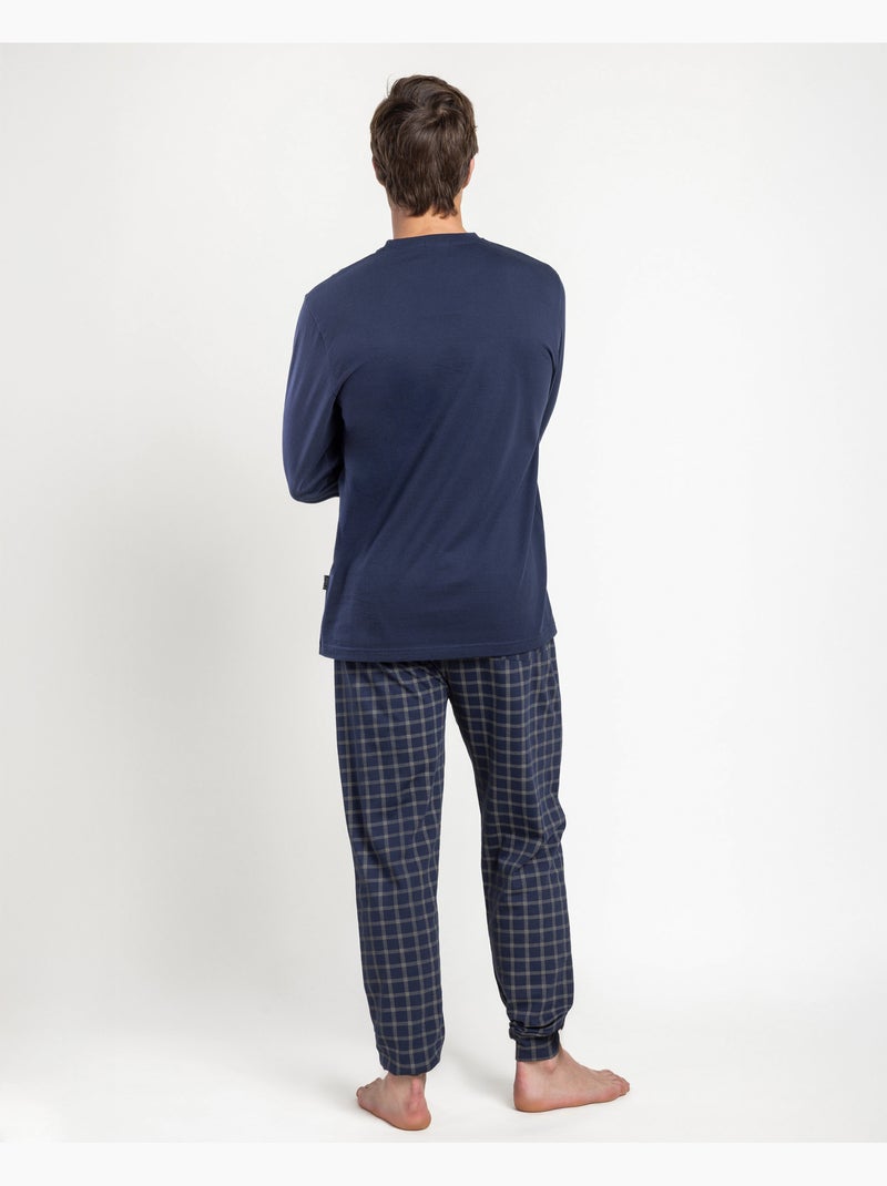 Pigiama a maniche lunghe da uomo LOIS Wanted & Wild Blu marino - Kiabi