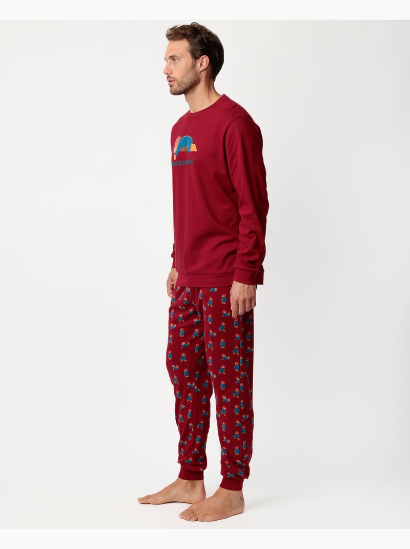 Pigiama a maniche lunghe da uomo PADDINGTON Garnet Bordeaux - Kiabi