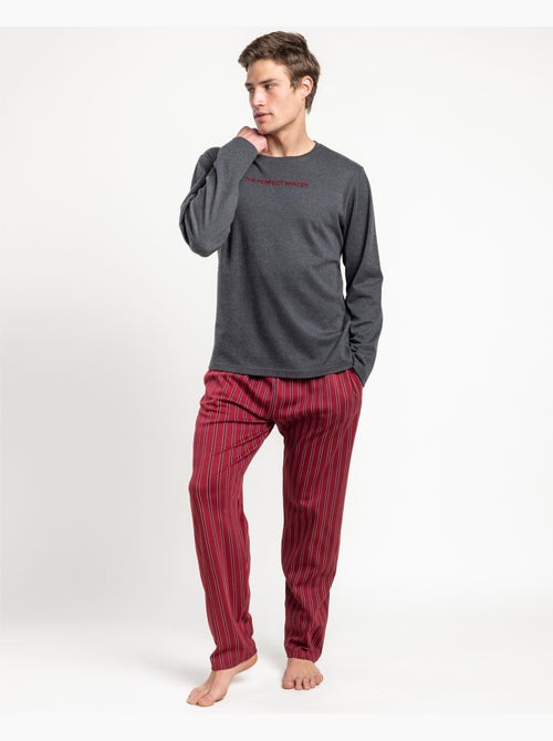 Pigiama a maniche lunghe da uomo STAY AT HOME: l'inverno perfetto - Kiabi