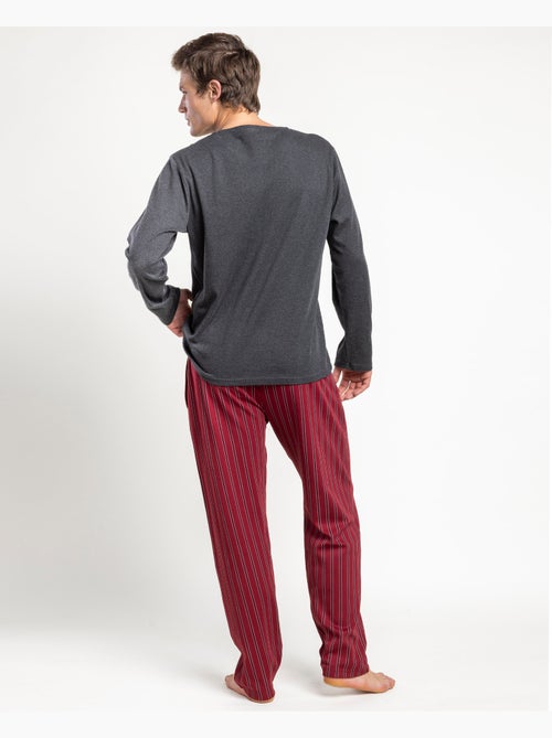 Pigiama a maniche lunghe da uomo STAY AT HOME: l'inverno perfetto - Kiabi
