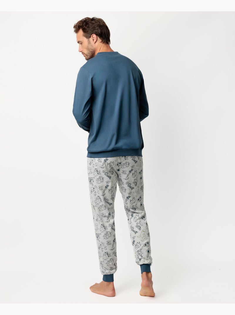 Pigiama a maniche lunghe da uomo TOY STORY Totally Terrific Blu denim - Kiabi