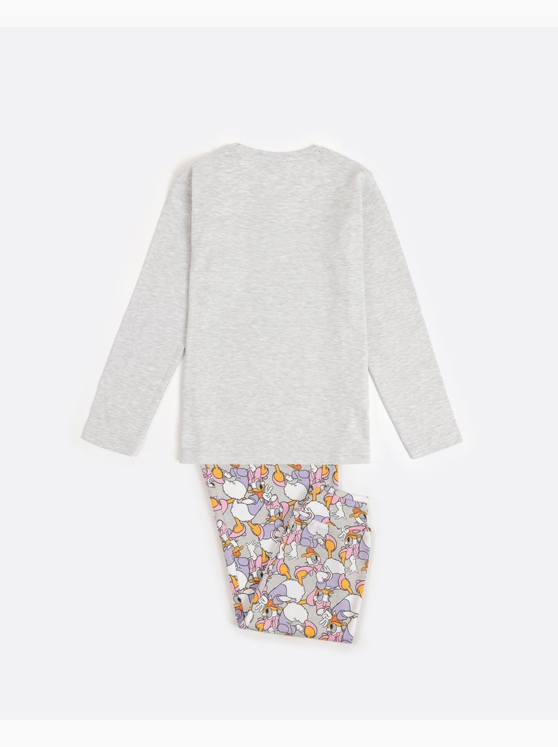 Pigiama a maniche lunghe Daisy Sweet per bambine DISNEY Grigio melangiato - Kiabi