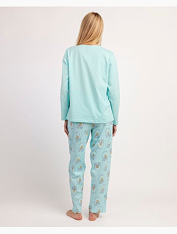 Pigiama a maniche lunghe Disney Alice blu da donna