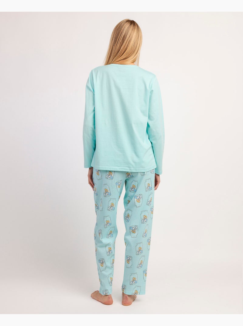 Pigiama a maniche lunghe Disney Alice blu da donna Blu - Kiabi