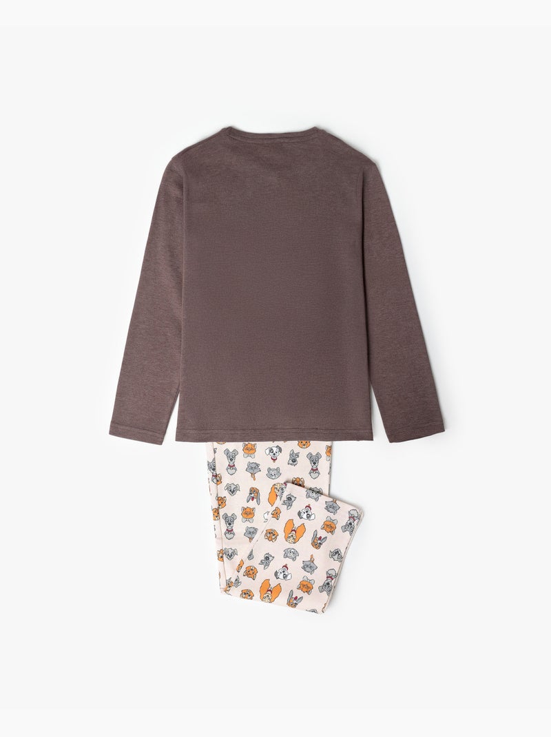 Pigiama a maniche lunghe DISNEY Boys' Love Dinner Marrone cioccolato - Kiabi
