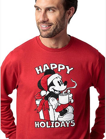 Pigiama a maniche lunghe Disney da uomo con Topolino e le sue feste