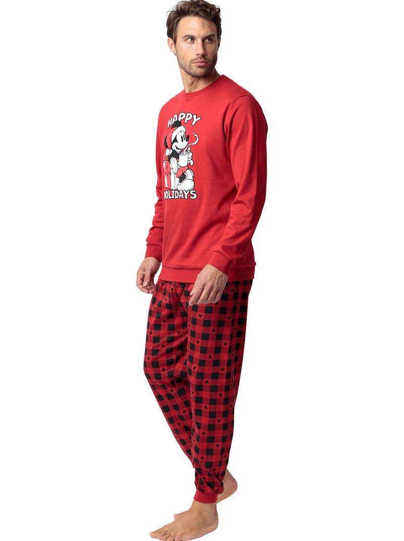 Pigiama a maniche lunghe Disney da uomo con Topolino e le sue feste Rosso - Kiabi