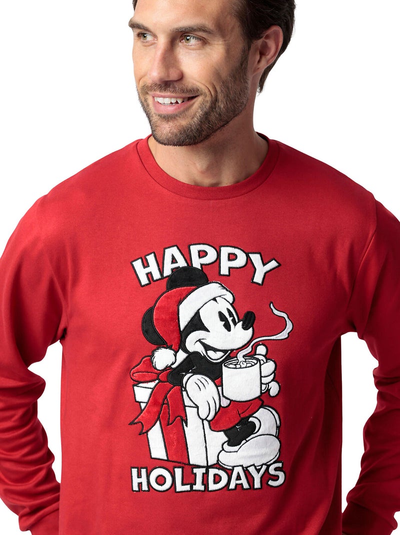 Pigiama a maniche lunghe Disney da uomo con Topolino e le sue feste Rosso - Kiabi
