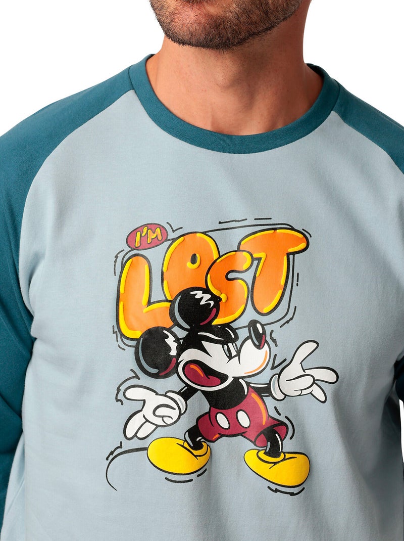 Pigiama a maniche lunghe DISNEY da uomo Mickey Lost Blu - Kiabi