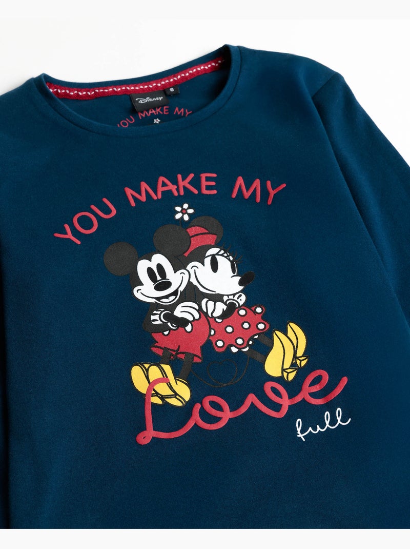 Pigiama a maniche lunghe DISNEY Girls' You Make Me Love Blu marino - Kiabi