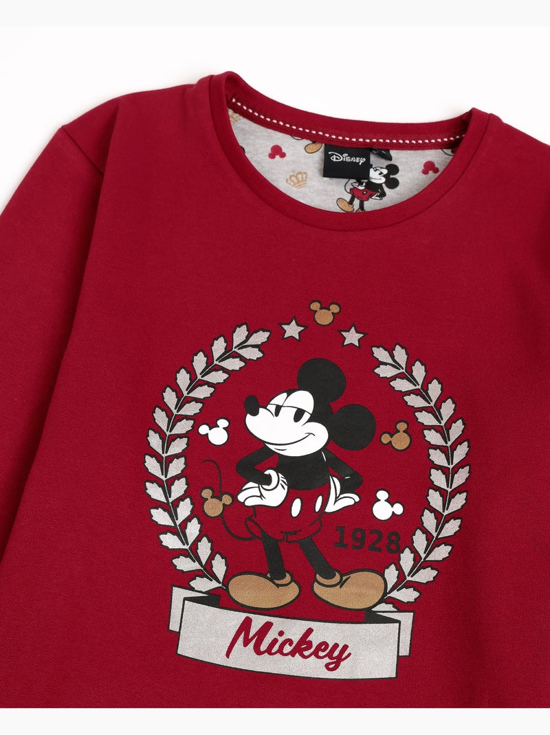 Pigiama a maniche lunghe DISNEY King Mickey per bambine Bordeaux - Kiabi