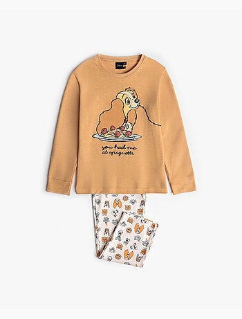 Pigiama a maniche lunghe DISNEY Love Dinner per bambine