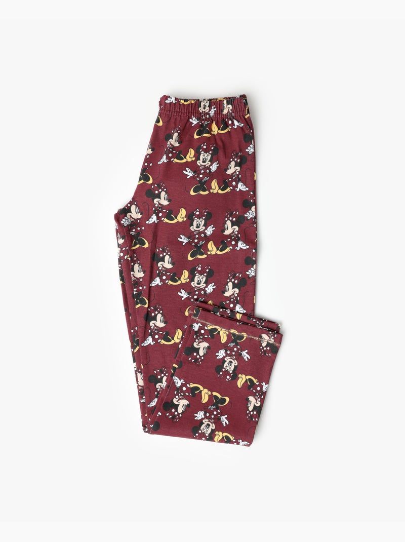 Pigiama a maniche lunghe DISNEY Minnie Mouse con bottone per bambine Ecru - Kiabi